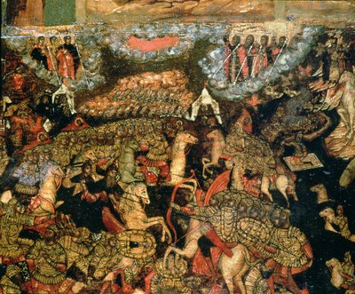 Battle Between the Russian and Tatar Troops in 1380 by Russian School